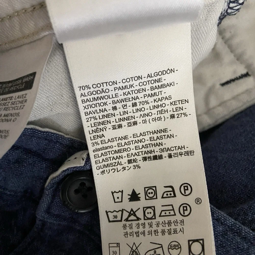 Levi's Jogger Pants Mens 36x27 Linen Blend Cotton Tapered Stretch Lightweight